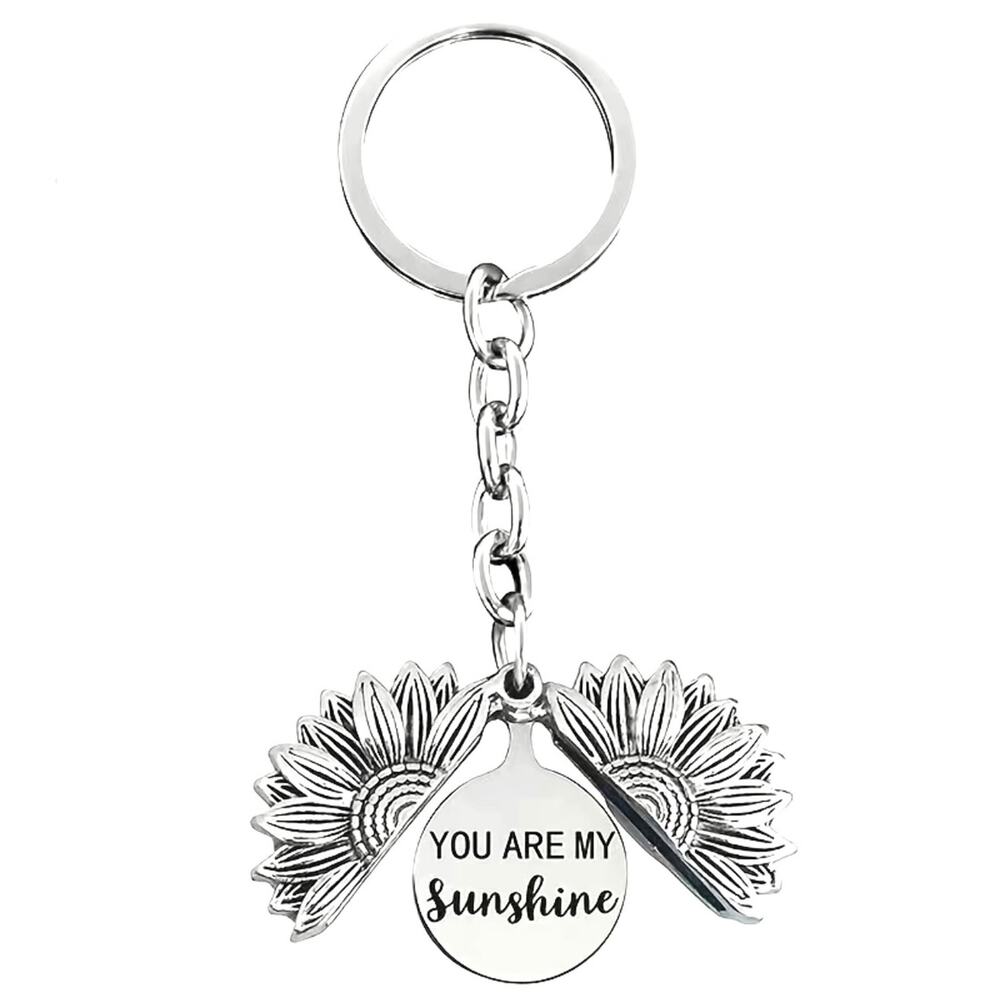 Sunflower You Are My Sunshine Keychain